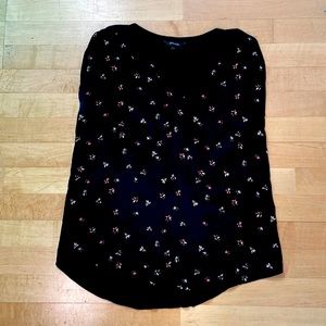 RW&Co mixed media sleeveless blouse. Sz S